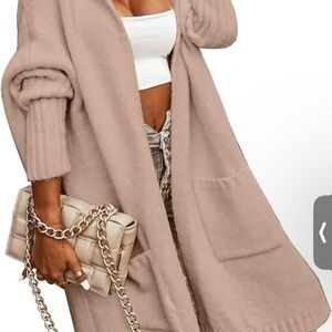 Women's Cozy Sweater Cardigan- apricot